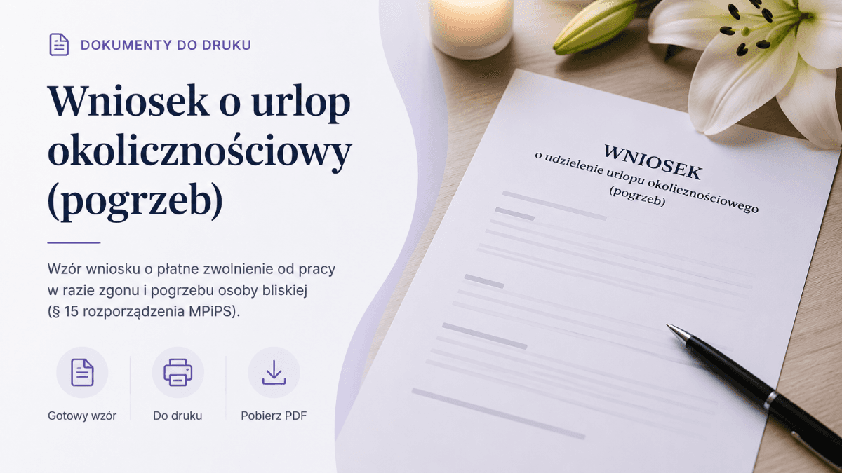 Urlop okolicznościowy na pogrzeb — jak wziąć w pracy?